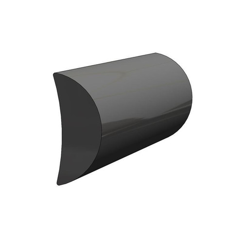 TACO Marine Rigid Vinyl Rub Rail, 1-3/4 in x 3/4 in, Black, 20 ft, No Insert, Countersunk #8 Screw Holes