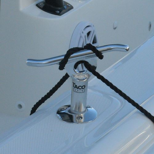 TACO Marine Multi-Purpose Portable Cleat, 15 Degree, Type-304 Stainless Steel, Standard Rod Holder Fit
