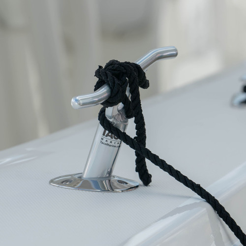 TACO Marine Multi-Purpose Portable Cleat, 15 Degree, Type-304 Stainless Steel, Standard Rod Holder Fit