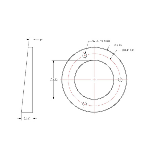 TACO Marine Wedge Plate, For GS-800 & GS-900, Plastic - Apollo Lighting