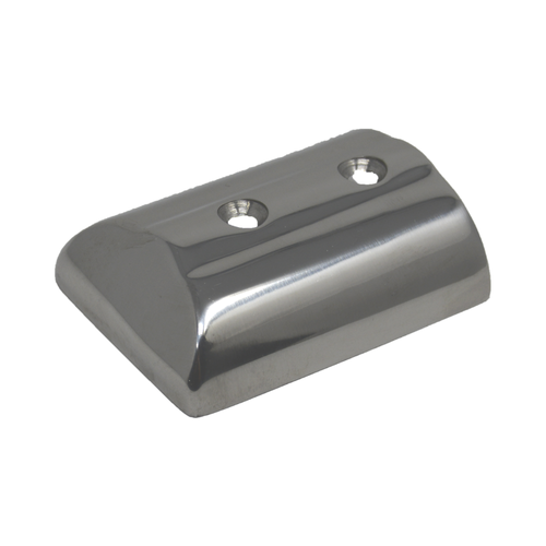 TACO Marine Medium SuproFlex Rub Rail End Cap, For V11-9990, 316L Stainless Steel, Mirror Polish