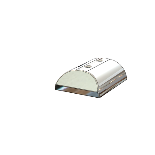 TACO Marine Medium SuproFlex Rub Rail End Cap, For V11-9990, 316L Stainless Steel, Mirror Polish