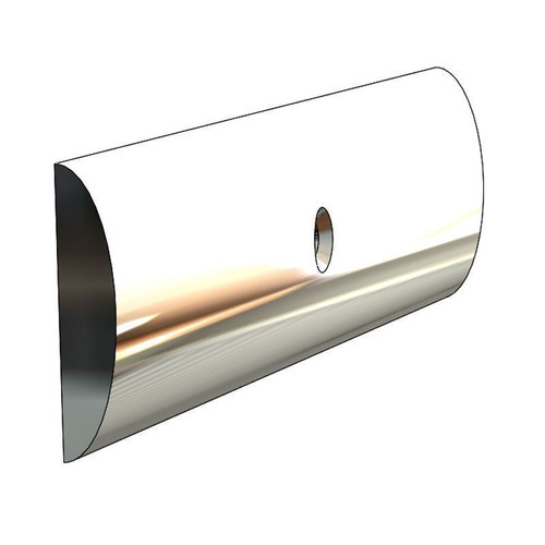TACO Marine Stainless Steel Solid Back Rub Rail, 316L, 1-1/4 in, 20 ft, #12 Screws, 6 in Centers