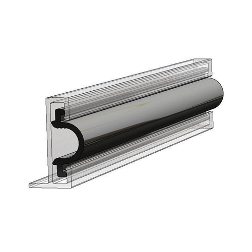 TACO Marine Flexible Vinyl Rub Rail Insert, 3/4 in x 3/8 in, 50 ft, Black