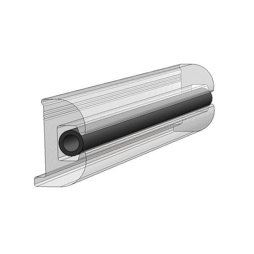 TACO Marine 3/8 in Flexible Vinyl Rub Rail Insert, Black, 50 ft