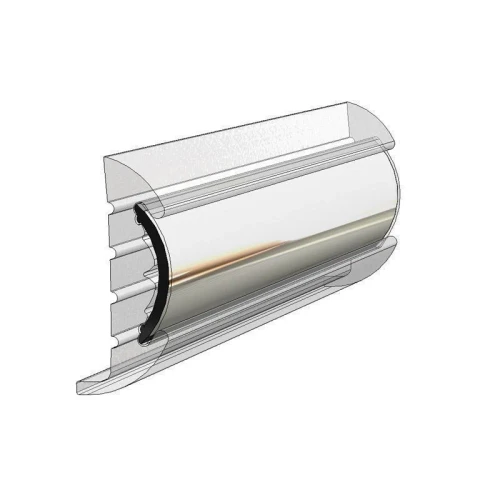 TACO Marine Flex Chrome Rub Rail Insert, 1 in x 1/4 in, 70 ft