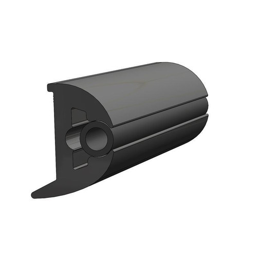 TACO Marine Flexible Vinyl Rub Rail, 50 ft, 1-7/8 in x 1-3/8 in, Black