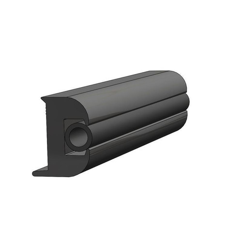 TACO Marine Flexible Vinyl Rub Rail, Black, 50 ft, 1-1/4 in x 15/16 in