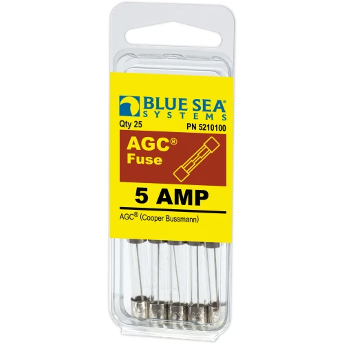 Blue Sea Systems AGC Fast-Acting Glass Fuse, 32V DC, 25pk
