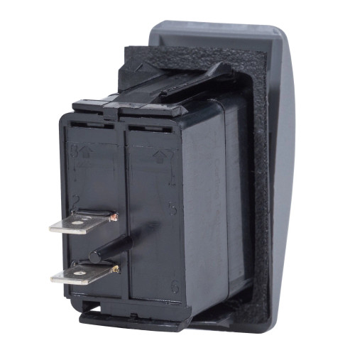 Blue Sea Systems Contura II Rocker Switch, Black Actuator, 20A @ 12V, 15A @ 24V - Apollo Lighting
