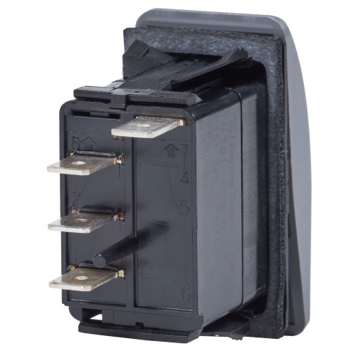 Blue Sea Systems Contura II Rocker Switch, Black Actuator, 20A @ 12V, 15A @ 24V - Apollo Lighting