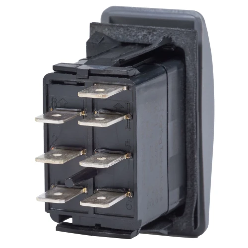Blue Sea Systems Contura II Rocker Switch, Black Actuator, 20A @ 12V, 15A @ 24V