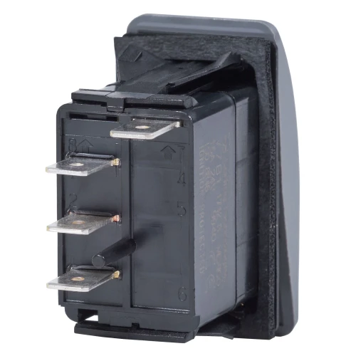 Blue Sea Systems Contura II Rocker Switch, Black Actuator, 20A @ 12V, 15A @ 24V