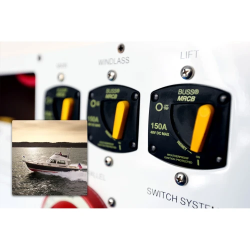 Blue Sea Systems 187-Series Switchable Thermal Circuit Breaker, 48V DC, Type III, Trip-Free, Ignition Protected