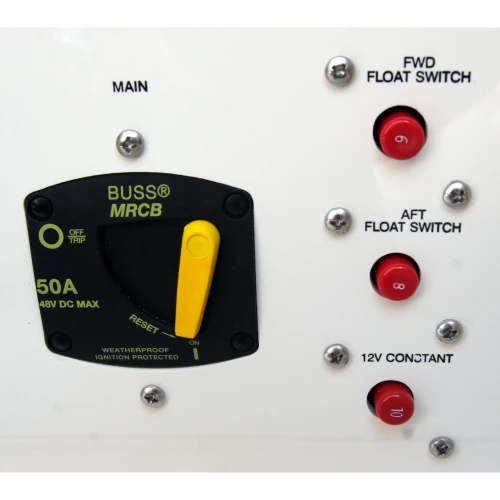 Blue Sea Systems 187-Series Switchable Thermal Circuit Breaker, 48V DC, Type III, Trip-Free, Ignition Protected