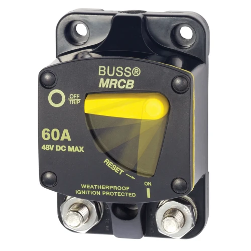 Blue Sea Systems 187-Series Switchable Thermal Circuit Breaker, 48V DC, Type III, Trip-Free, Ignition Protected