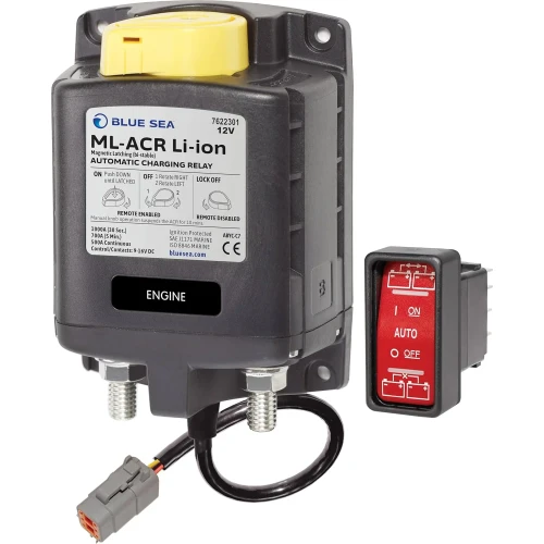 Blue Sea Systems ML-ACR Automatic Charging Relay, 500A, Magnetic Latching, Dual Sensing