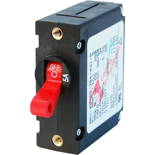 Blue Sea Systems A-Series Single Pole Toggle Circuit Breaker, AC/DC, Trip-Free
