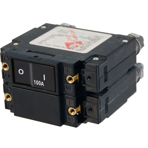 Blue Sea Systems C-Series Flat Rocker Circuit Breaker, Magnetic Hydraulic, Trip-Free