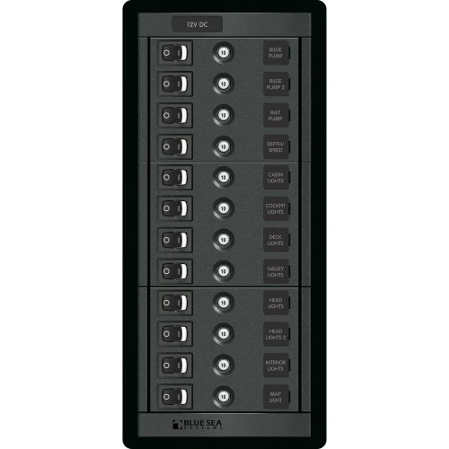 Blue Sea Systems 360 Series Switch CLB Panel, 12V DC