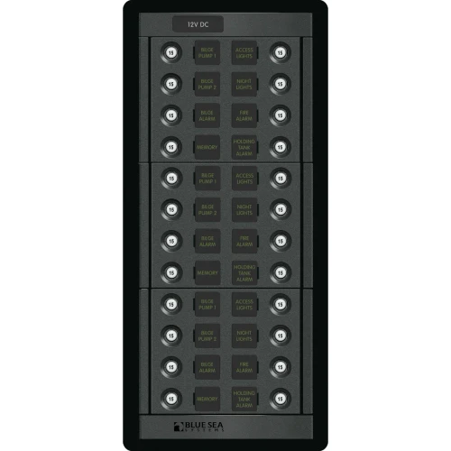 Blue Sea Systems 360 Series DC CLB Circuit Breaker Panel, 12/24V DC