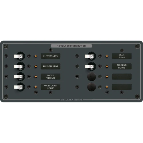 Blue Sea Systems Traditional Metal DC Branch Circuit Breaker Panel