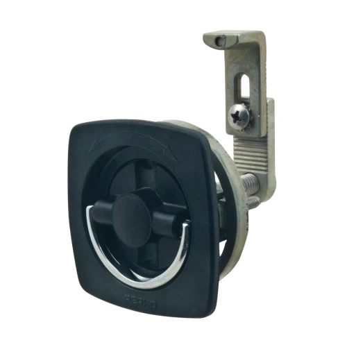 Perko Non-Locking Flush Latch, 2 in Hole, 1/4-1-1/8 in Door