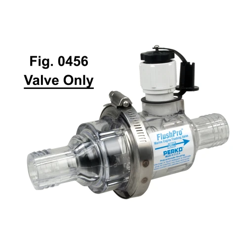 Perko Flush Pro Engine Flush Valve, For Inboard Engines, Polymer, Stainless Steel Spring, Transparent Body