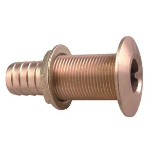 Perko 0350 Thru-Hull Connection, Plain Bronze, Hose Barb, Above Waterline