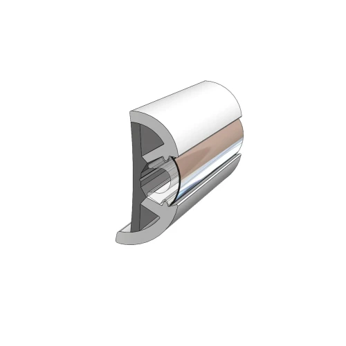 TACO Marine SuproFlex Medium Semi-Rigid Vinyl Rub Rail, 2 in x 29/32 in
