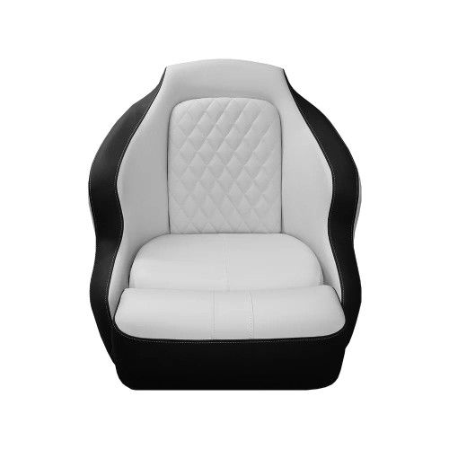 TACO Marine Anclote Bucket Seat, Integrated Seat Suspension, Adjustable Bolster, 5.25 in 4-Hole Pedestal Mount - Apollo Lighting
