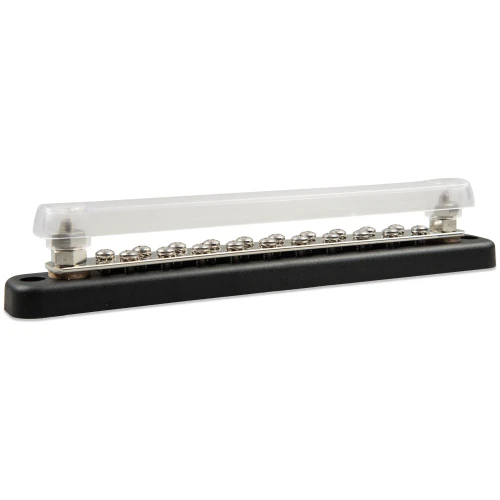Victron Energy 2P Busbar with Cover, 150A, 70VDC, Tin-Plated Copper Strip
