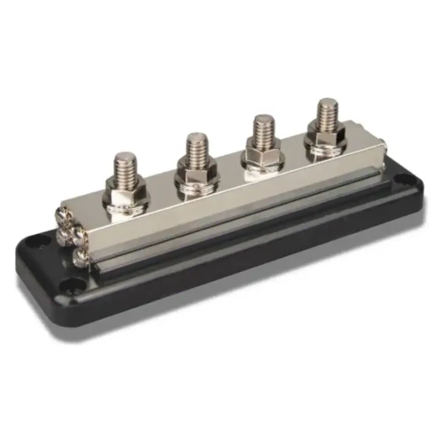 Victron Energy Busbar with Cover, 600A, 3/8 in and M8 Terminals