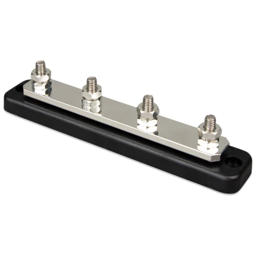 Victron Energy Busbar with Cover, 250A, 70VDC, 5/16 in Terminals