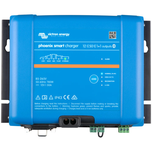 Victron Energy Phoenix Smart IP43 Battery Charger, 1+1 Output, 120-240V AC, Bluetooth - Apollo Lighting