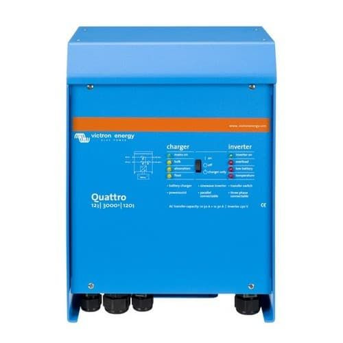 Victron Energy Quattro Inverter/Charger, 120V, VE.Bus, Dual AC Inputs