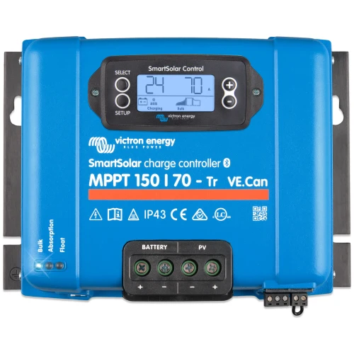 Victron Energy SmartSolar MPPT 150/70 VE.Can Solar Charge Controller, 150V, 70A, Bluetooth