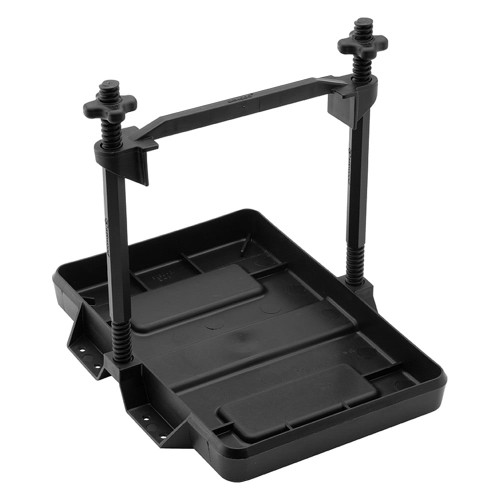 Attwood Marine All-Plastic Adjustable Battery Tray, Adjustable-Height Crossbar, ABYC E-10