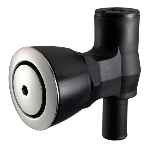 Attwood Marine 90° P-Trap Fuel Tank Vent, Flush Mount, 5/8 in I.D. Hose, 1-3/8 in Install Hole, ABYC Standard