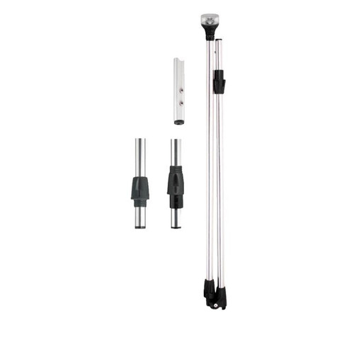 Attwood Marine LightArmor LED All-Round Folding Pole Light, 2-Pin Standard Pole, 10.5-14.4V DC, 2-Mile 360° Visibility