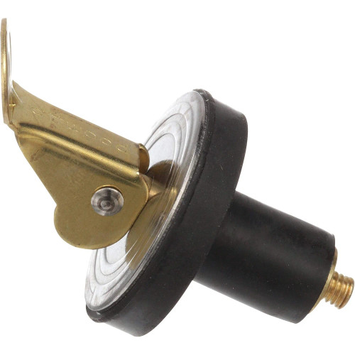 Attwood Marine Livewell/Bailer Drain Plug, Snap-Handle, Cam-Action Neoprene, Brass Snaps and Plates - Apollo Lighting