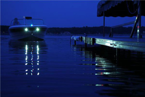 Attwood Marine Surface Mount LED Docking Lights, White Light, 120° Beam, 2pk