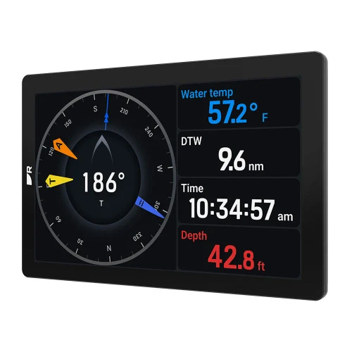 Raymarine Alpha Performance Sailing Instrument Display, For Axiom Chartplotters, 10.8-32V, IPX6/IPX7, RayNet Ethernet