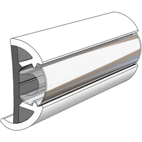 TACO Marine SuproFlex Semi-Rigid Rub Rail Kit, 2 in x 1-1/4 in, Flexible Vinyl Overlay Insert