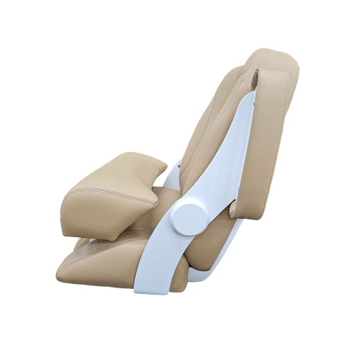 TACO Marine Boca Sport Helm Seat, 25 in, Adjustable Armrests, Roll-Back Bolster - Apollo Lighting