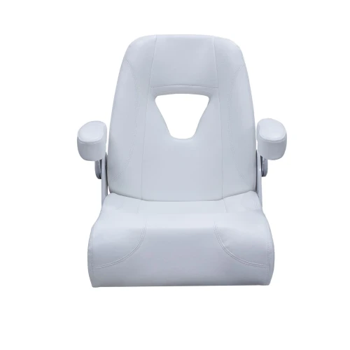 TACO Marine Boca Sport Helm Seat, 25 in, Adjustable Armrests, Roll-Back Bolster