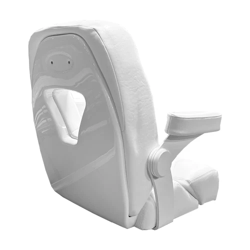 TACO Marine Boca Sport Helm Seat, 25 in, Adjustable Armrests, Roll-Back Bolster