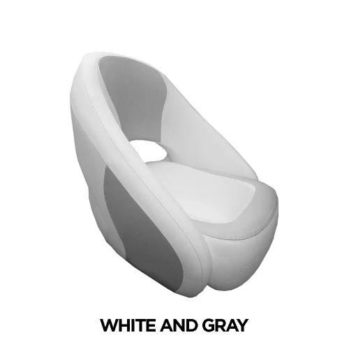 TACO Marine Caladesi Smooth Bucket Seat, 22 in x 23 in x 26 in, Adjustable Bolster, Integrated Seat Suspension, Marine-Grade Vinyl