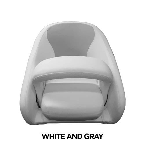 TACO Marine Caladesi Smooth Bucket Seat, 22 in x 23 in x 26 in, Adjustable Bolster, Integrated Seat Suspension, Marine-Grade Vinyl