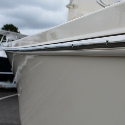 TACO Marine Stainless Steel Hollow Back Rub Rail, 3/4 in, Polished